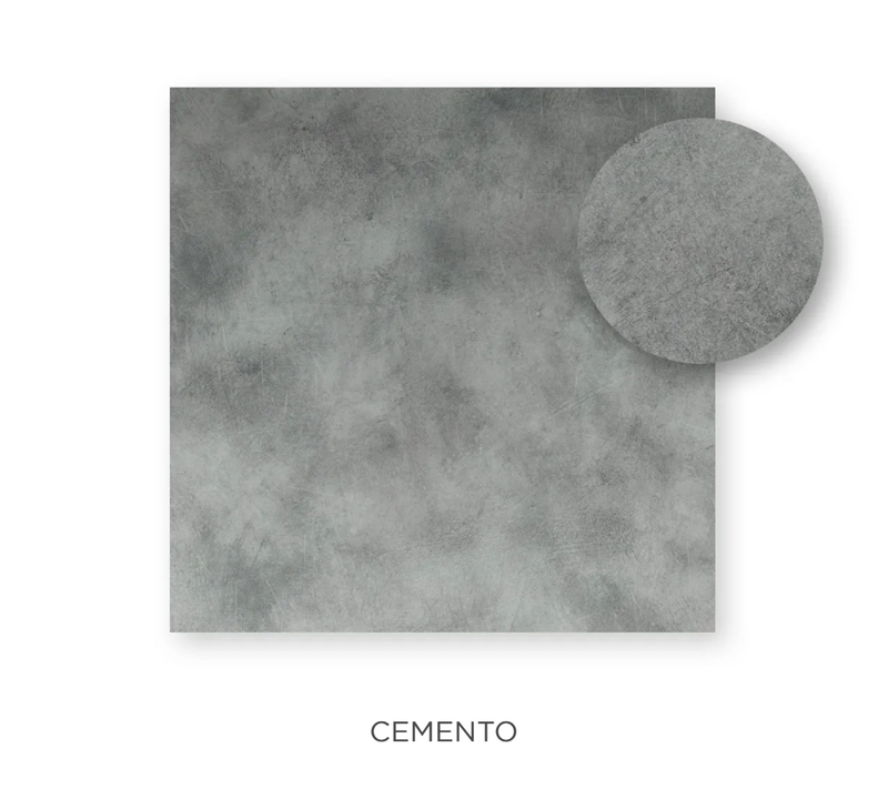 Load image into Gallery viewer, Square Nardi laminate table top by Custom Wood Designs, featuring a cemento finish, suitable for outdoor restaurant use.
