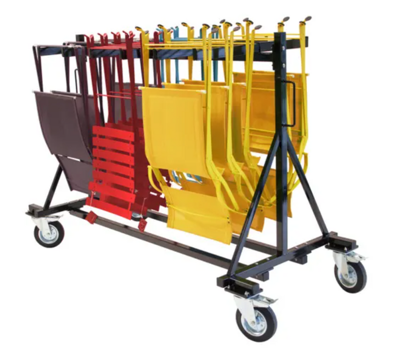 Load image into Gallery viewer, Fermob foldable Chariots Chair Trolley with a sleek metal frame and comfortable seating, designed for easy transport and outdoor use.
