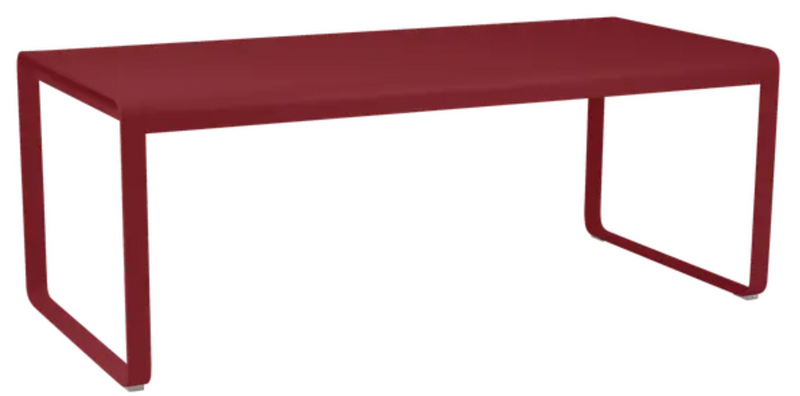 Load image into Gallery viewer, Fermob Bellevie outdoor metal dining table, 196 x 90 cm, eight-seater, with a sleek design, suitable for garden or patio dining.
