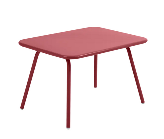 Fermob Luxembourg Kid Table in Chilli color, children's table with a modern design, suitable for play and learning spaces.