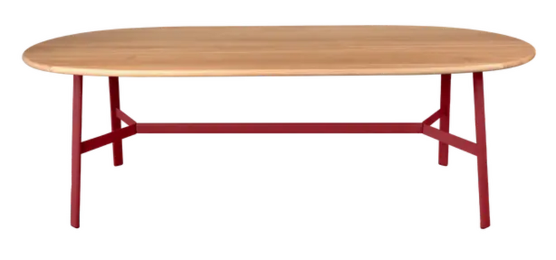 Load image into Gallery viewer, Fermob SO'O Oval Oak Dining Table 220x95cm with 8 seats, solid wood construction for stylish dining room furniture.
