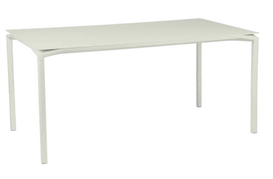 Fermob CALVI rectangular kitchen table, 160x80 cm, six-seater with clay-colored surface, ideal for dining spaces