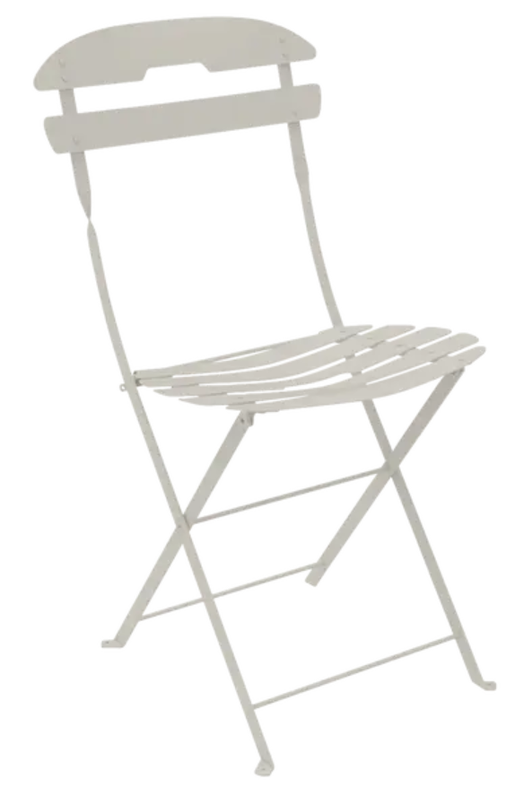 Load image into Gallery viewer, Fermob La Môme Clay Grey folding chair, lightweight and portable outdoor furniture, perfect for patio or garden use.

