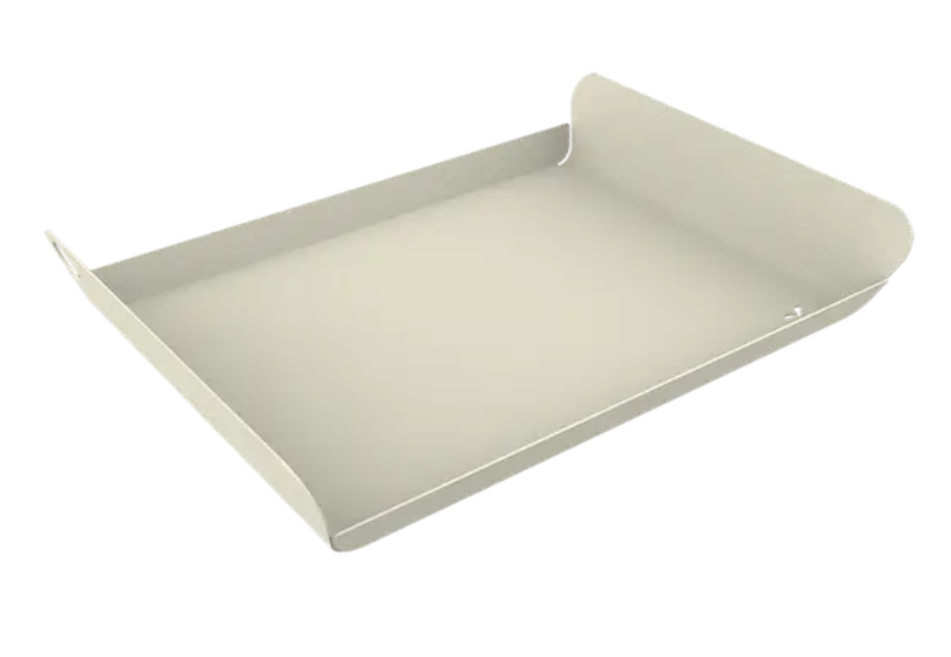 Fermob Alto metal tray, 23x17 cm, in Cley Grey, outdoor use with a sleek rectangular design and sturdy metal construction.