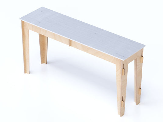 Consolle XL Modern Wooden Table with White Top