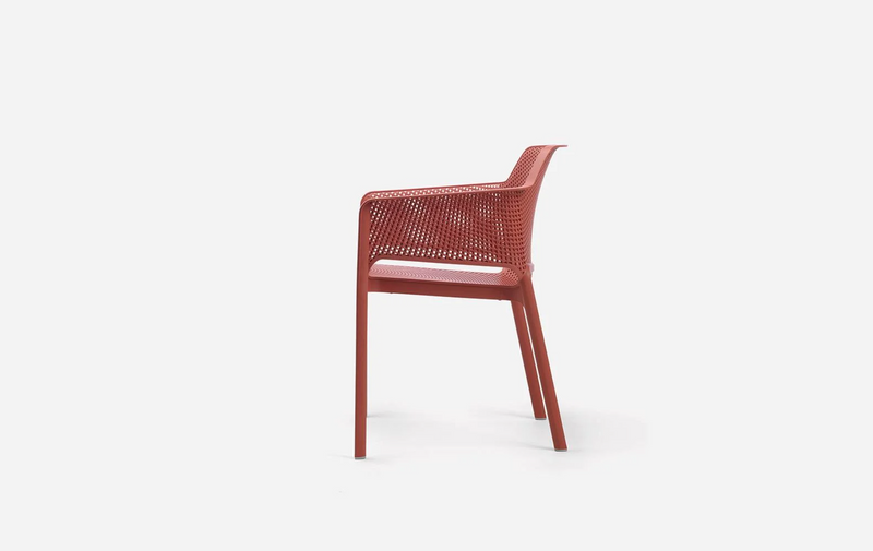 Load image into Gallery viewer, Nardi Corallo Net outdoor chair with woven design, lightweight frame, perfect for patio or garden seating.
