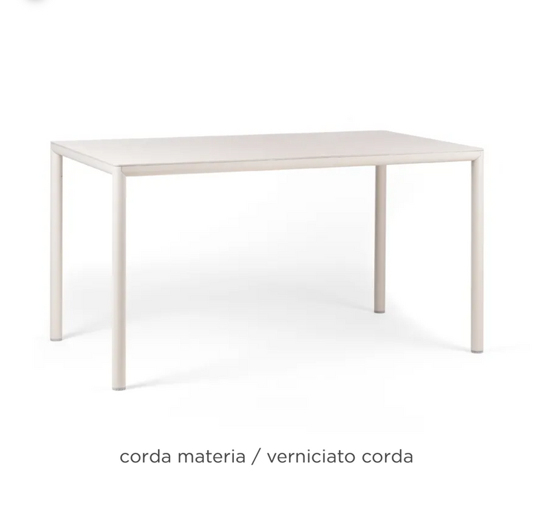 Load image into Gallery viewer, Nardi Piave 140x80 cm contract table with wooden top and metal legs, suitable for restaurant and cafe furniture.
