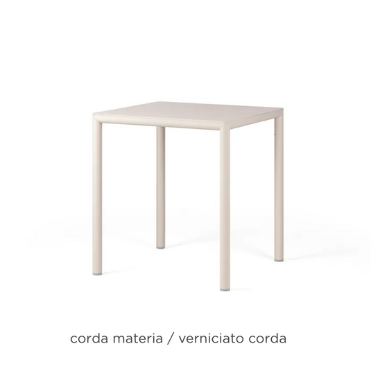Outdoor Piave 70 Nardi Contract table by Custom Wood Designs, featuring a sturdy wooden tabletop and modern design.