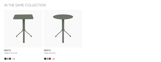 Fermob Rest'O folding outdoor table in cotton white metal, 57x57cm, ideal for compact outdoor dining or patio use.