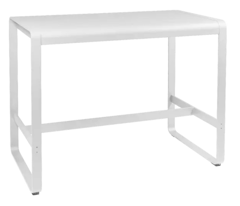 Load image into Gallery viewer, Fermob Bellevie high lounge table in cotton white with 140x80 cm metal tabletop for outdoor use.
