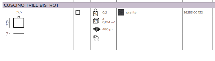 Load image into Gallery viewer, Nardi Trill Bistrot outdoor cushion on chair, featuring plush padding and vibrant fabric, designed for patio furniture.
