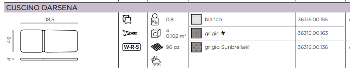 Load image into Gallery viewer, Nardi Darsena armchair cushion with beige fabric and plush padding, designed for outdoor Nardi furniture.
