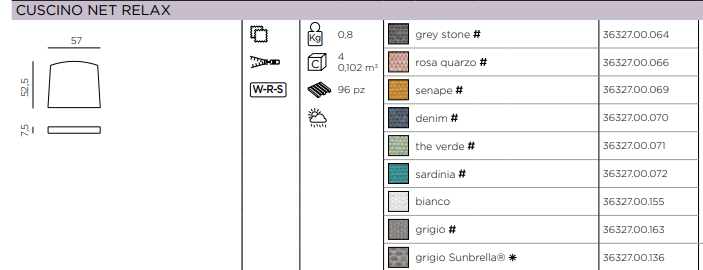 Load image into Gallery viewer, Nardi Net Relax outdoor lounge cushion on patio furniture, comfortable cushion for Net Nardi garden seating in Ireland and UK

