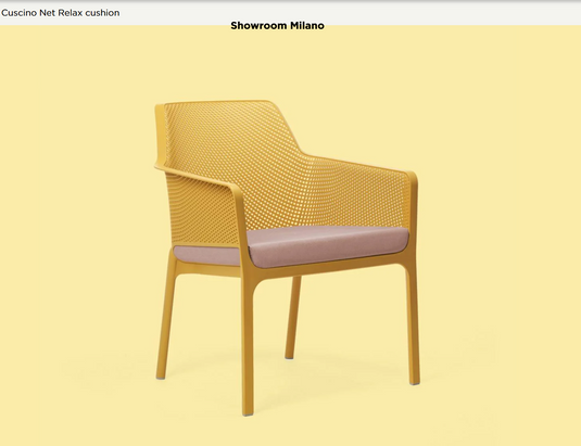 Nardi Net Relax outdoor lounge cushion for patio furniture, comfortable and stylish cushion for net-style chairs.