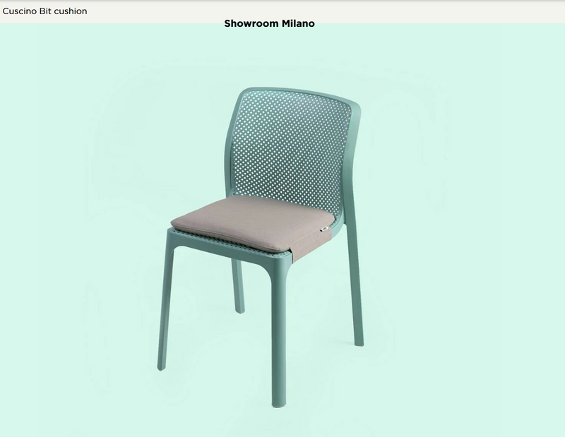 Load image into Gallery viewer, Nardi Bit Chair Cushion in vibrant fabric, designed for outdoor Nardi chairs, providing comfortable seating and stylish decor.
