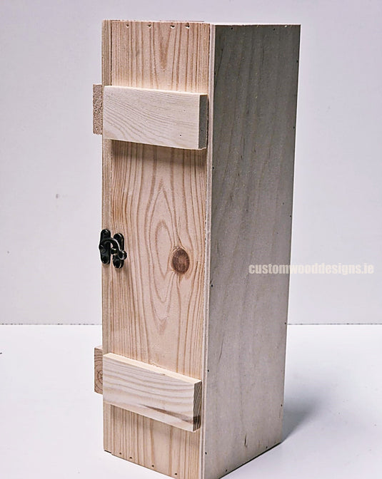 Rustic Bottle Box - Natural Single x 25 Corporate Gift Box with Wood Wool Custom Wood Designs __label: Multibuy gift gift box single box wine box wood wool CustomWoodDesignsIreland423b2989-e067-49ae-a004-6a12b24cbe3d_51736e02-123f-436f-9d15-91113e40828b