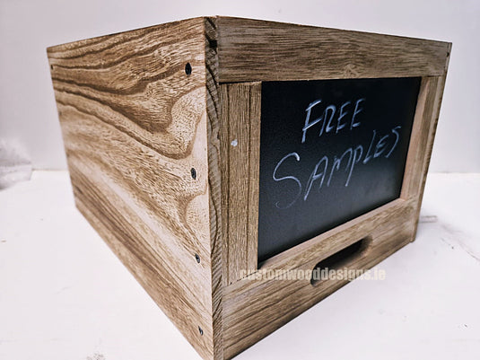 Wooden crate with chalkboard pack of 10 Securit __label: Multibuy CustomWoodDesignsIrelandBrandedwoodecratesFruitcratesIrelanddisplaycratesirelandcustomisedcrateswoodencratesChalkboardcrates_6_a4b36d72-4b8a-46e6-b7af-e50bdb97365d