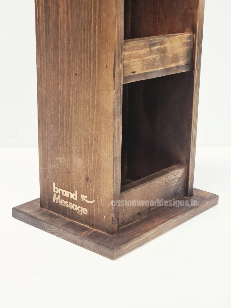 Load image into Gallery viewer, Dark Pine Mini Two-Tier Countertop Display - Custom Wood Designs
