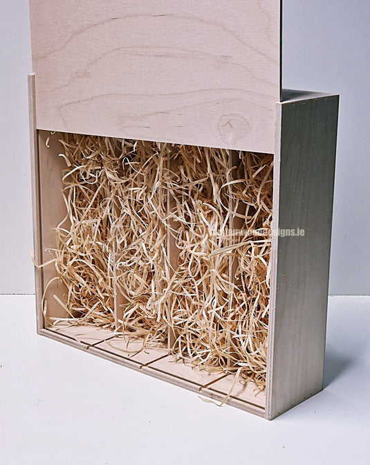 Sliding Lid 4 Bottle Box - Natural x 25 Corporate Gift Box with Wood Wool Custom Wood Designs box corporate gift hamper triple wine box wood wool CustomWoodDesignsIrelandCorporategiftboxesBottleBoxesGiftingboxesforbottleslaserengravedbottleboxespersonalisedbottleboxesCorporateboxesrusticboxwinebo_13_92af3201-c6d0-4fe3-9dad-acac