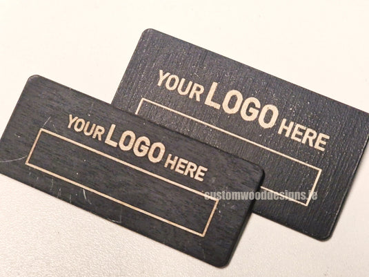 Black Birch Name Badges MOQ 10pcs Bespoke Made Custom Wood Designs __label: Multibuy retail CustomWoodDesignsIrelandCustommadewoodennamebadgescorporatenamebadgesecofriendlynamebadgesustainablewoodennamebadgeengravednamebadgesCWD2023_5