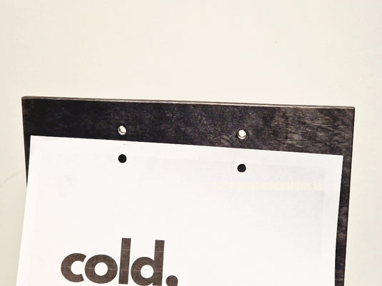 Double Sided Info Display - A5 Black x10 Custom Wood Designs CustomWoodDesignsIrelandDoublesidedA4sizePointofsaleInformationholderA4clipboardandblocksetInformationDisplayretailhospitalitycorporateCWD_19