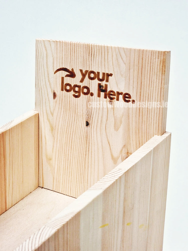 Load image into Gallery viewer, Natural Pine Two-Tier Compact Countertop Display - Custom Wood Designs
