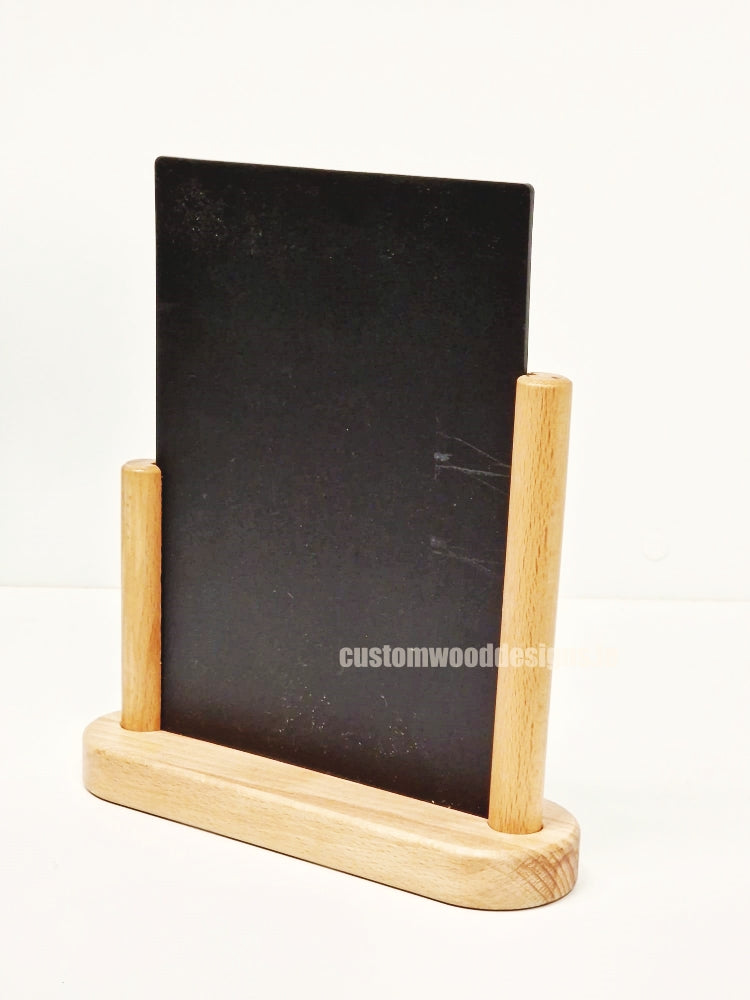 Load image into Gallery viewer, Tabletop Chalkboard Small Teak Finish. Pack of 6 - Custom Wood Designs
