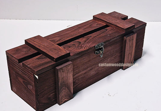 Rustic Bottle Box - Burgundy Single Bottle box Custom Wood Designs __label: Multibuy Bottle Box gift box Gift Boxes Single bottle box CustomWoodDesignsIrelanda1a66dee-643a-4a01-bd55-e18e77918b5c_ba8c049b-1105-4805-bbba-86517335d77f