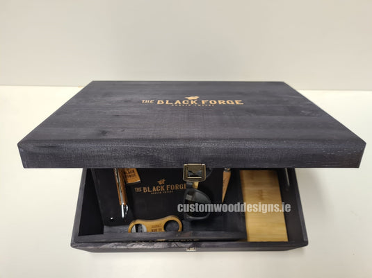 Corporate Gift Boxes Custom Wood Designs EWood Branding Specialists Ireland Logo Personalization 