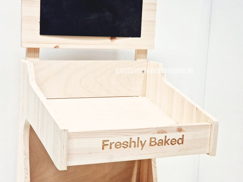 Load image into Gallery viewer, Natural Pine Two-Tiered Countertop Display for Baked Goods - Custom Wood Designs
