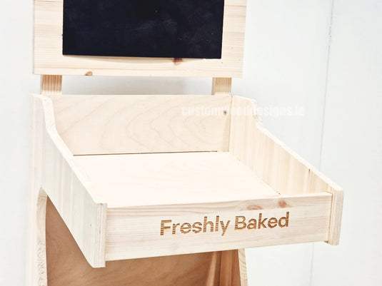 Natural Pine Two-Tiered Countertop Display for Baked Goods - Custom Wood Designs