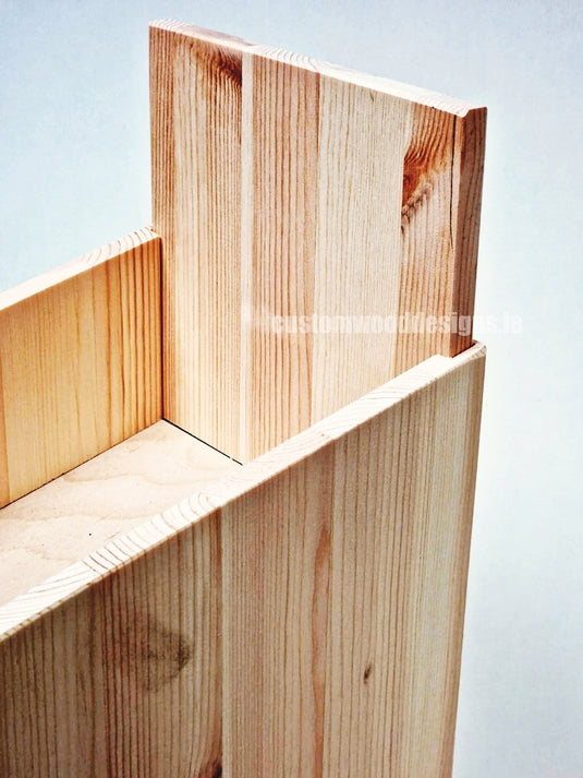 Natural Pine Three-Shelf Compact Countertop Display - Custom Wood Designs