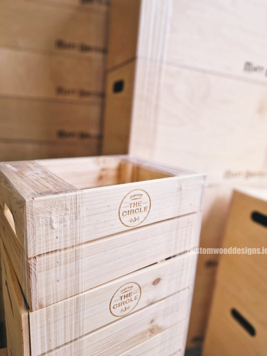 Branded Crates Collection Corporate Content | Custom Wood Designs