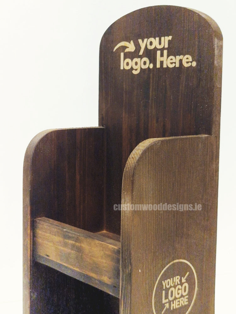 Load image into Gallery viewer, Dark Pine Mini Two-Tier Countertop Display - Custom Wood Designs
