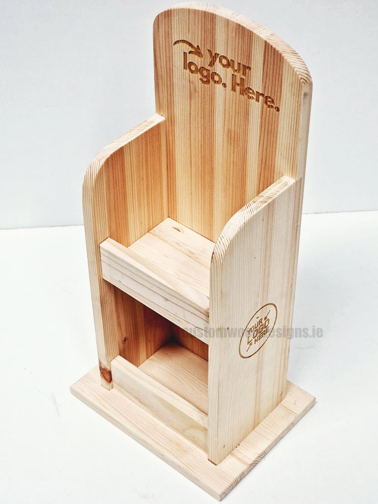 Load image into Gallery viewer, Natural Pine Mini Two-Tier Countertop Display - Custom Wood Designs
