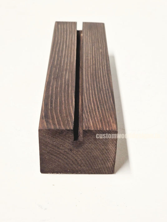 A4 Rustic Brown Pine Display Block – Black (Pack of 10) - Custom Wood Designs