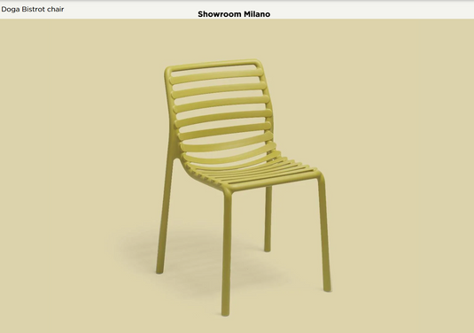 Nardi Doga Bistrot outdoor chair with a woven design and metal frame, ideal for patio or garden seating.