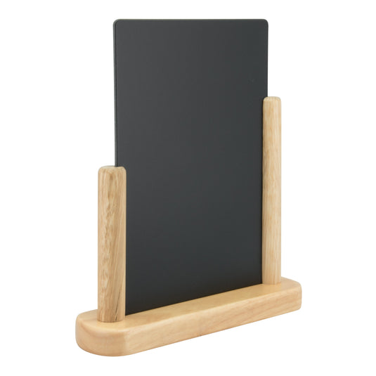 Securit Table Chalkboard Set - Elegant A5 Beech (Pack of 6) - Boards + 3 Extra Inserts + White Markers