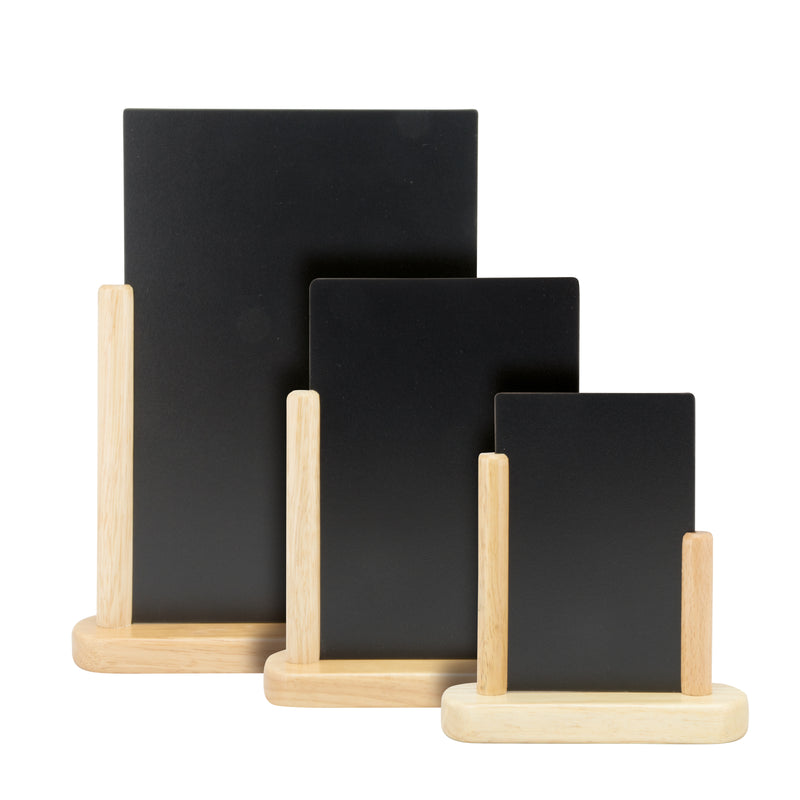 Load image into Gallery viewer, Securit Table Chalkboards - Elegant - Beech 17,5x15,5x5cm - Pack of 10
