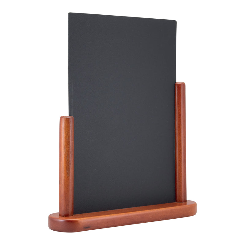 Load image into Gallery viewer, Securit Table Chalkboard Set - Elegant A4 Mahogany (Pack of 6) - Boards + 3 Extra Inserts + White Markers
