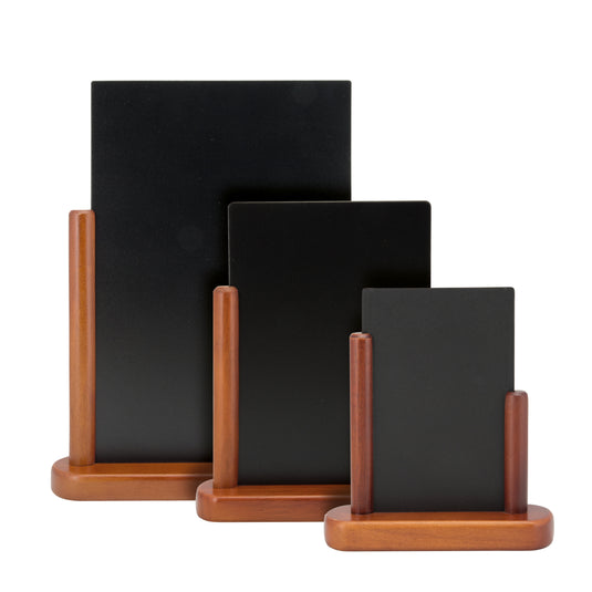 Securit Table Chalkboards - Elegant - Mahogany 17,5x15,5x5cm - Pack of 10