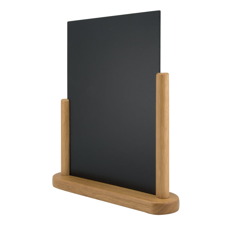 Load image into Gallery viewer, Securit Table Chalkboard Set - Elegant A4 Teak (Pack of 6) - Boards + 3 Extra Inserts + White Markers

