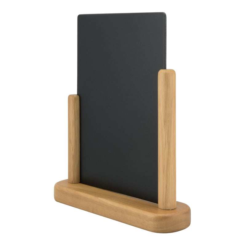 Load image into Gallery viewer, Securit Table Chalkboard Set - Elegant A5 Teak (Pack of 6) - Boards + 3 Extra Inserts + White Markers
