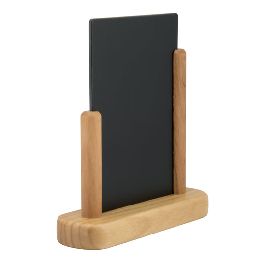 Securit Table Chalkboard Set - Elegant A6 Teak (Pack of 10) - Boards + 3 Extra Inserts + White Markers - in use