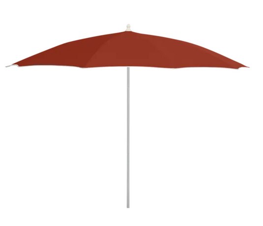 Lightweight aluminium Fermob parasol with 250cm diameter, outdoor commercial umbrella with durable design.