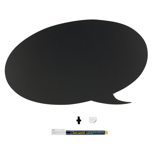 Securit Wall Chalkboards - Silhouette - Black 27,3x47x0,3cm - Pack of 6