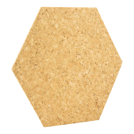Securit Wall Board - Cork & Chalk Hexagons - Black/Cork 23x20x0,2cm - Pack of 6
