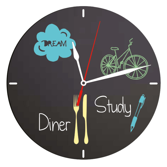 Load image into Gallery viewer, Securit Wall Chalkboards - Clock - Black 27x27x2,5cm - Pack of 6
