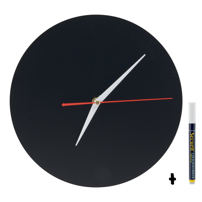 Load image into Gallery viewer, Securit Wall Chalkboards - Clock - Black 27x27x2,5cm - Pack of 6
