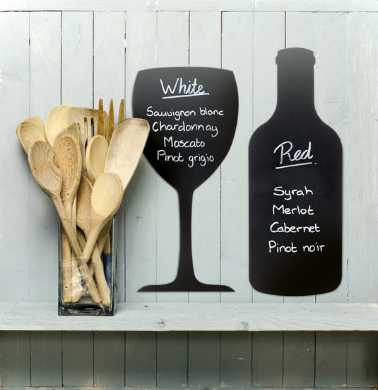 Securit Wall Chalkboards - Silhouette - Black 50x23,5x0,3cm - Pack of 6 - in use